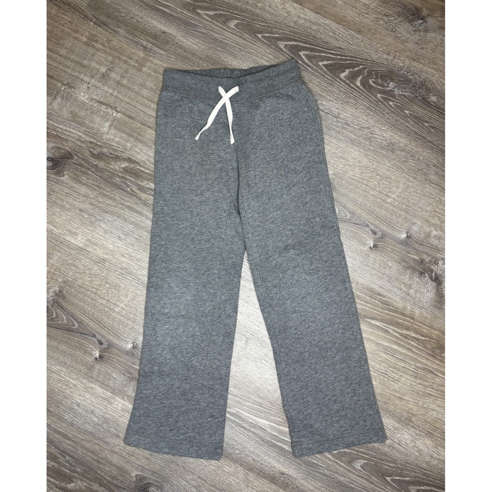 Lands End Kids Active Wear Sweat Pants Gray Lounge Athleisure Small 7-8